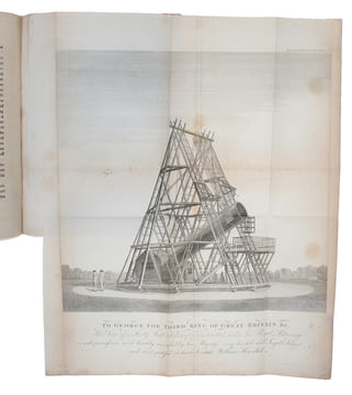 Description of a Forty-Feet Reflecting Telescope. - [HERSCHEL'S FAMOUS 40-FOOT TELESCOPE]. "HERSCHEL, WILLIAM.