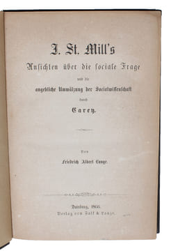 J. St. Mill’s Ansichten über die soziale Frage und die angebliche Umwälzung der Sozialwissenschaft durch Carey. - [A MAIN SOURCE OF INSPIRATION FOR ...