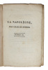 La Napoléone, par Charles Nodier. Février 1802.. NODIER, CHARLES.