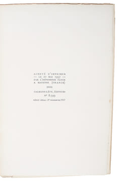 Réflexions sur la peine capitale. Introduction et Étude de Jean Bloch-Michel.  - [NR. 43 OF 260 NUMBERED COPIES]. "CAMUS, ALBERT and ARTHUR KOESTLER.