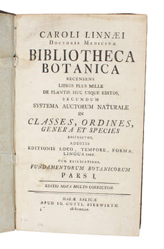 Bibliotheca Botanica. Recensens libros plus mille de plantis huc usque editos, secundum systema auctorum naturale in classes, ordines, genera et ...