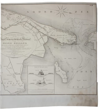 Algemeene Kaart van het Groot Amsterdamsch Kanaal door Noord Holland, voor de Koopvaardijvaartr en s'Konings Marine ondernomen in 1819 en voltooid in ...
