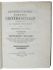 Institutiones calculi differentialis cum eius usu in analysi finitorum ac doctrina serierum. 2 vols. . EULER, LEONHARD.