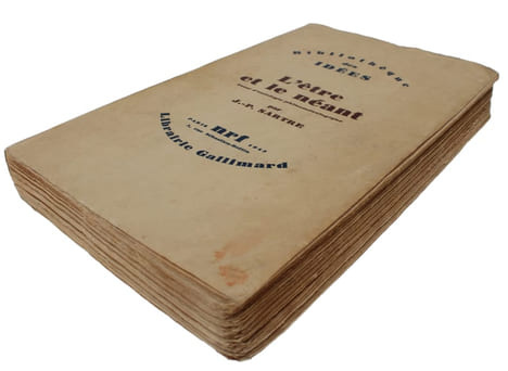 L'être et le néant. Essai d'ontologie phénoménologique. - [THE MAIN WORK OF EXISTENTIALISM - FIRST PRINTING, REVIEW-COPY]. "SARTRE, J.-P.