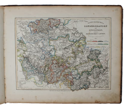 Composite atlas consisting of 129 maps from ""Meyer’s Groschen-Atlas"", ""Meyer’s Zeitungs-Atlas"", ""Meyer’s Zeitungs und Groschen-Atlas"" and ...