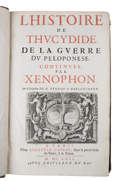 L'histoire de Thucydide, de la guerre du Peloponese continuee par Xenophon.. THUCYDIDE
