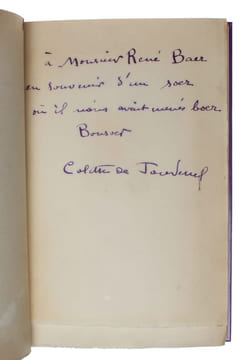 Chéri. Roman.  - [PRESENTATION-COPY - ON OF 175 NUMBERED COPIES]. "COLETTE (COLETTE WILLY) [COLETTE de JOUVENEL].