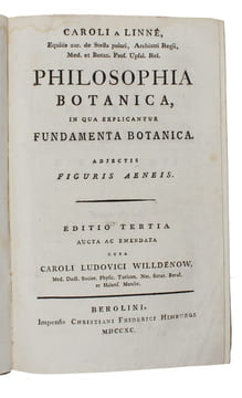 Philosophia botanica, in qua explicantur fundamenta botanica.. LINNÉ, CARL VON.