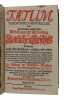 Fatum Theologico-Historicum, oder Theologisch-Historische Abbildung und Erweisung des Gottlichen Geschicks. vol. 1 (of 2).. "BRUNNER, CHRISTOPH ...