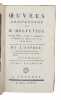 Oeuvres complettes. Nouvelle edition, corrigee et augmentee sur les manuscrits de l'auteur, avec sa vie et son portrait. 5 vols. . HELVETIUS, CLAUDE ...