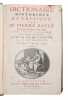 Dictionaire Historique Et Critique. 5 vols.  - [""BAYLE'S DICTIONNAIRE DOMINATED ENLIGHTENED THINKING IN EVERY PART OF EUROPE"" - PMM.]. "BAYLE, ...