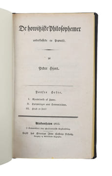 De howitziske Philosophemer underkastede en Prøvelse. 2 Hefter (alt). Første Hefte. I. Gjendrivelse af Hume. II. Oplysninger over Determinisme. III. ...
