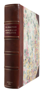 An Essay on the Principle of Population or, a View of its Past and Present Effects on Human Happiness" with an Inquiry into our Prospects Respecting the Future Removal or Mitigation of the Evils which it Occations. A New Edition, very much Enlarged. - [THE MAIN WORK ON POPULATION]