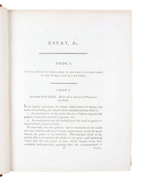 An Essay on the Principle of Population or, a View of its Past and Present Effects on Human Happiness" with an Inquiry into our Prospects Respecting ...