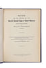 Notes on the History of the District Grand Lodge of South America.. COWLISHAW, WILLIAM.