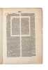 Biblia Latina - Two leaves from Koberger's 1485-Bible.  - [TWO LEAVES FROM THE FIRST ILLUSTRATED LATIN BIBLE]. BIBLIA LATINA - 