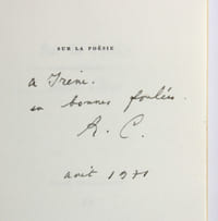 Sur La poésie. Nouvelle édition augmentée.