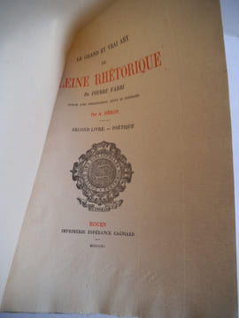 Le grand et vrai art de pleine rhétorique . Pierre FABRI