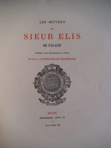 les oeuvres d'ELIS DE LA VILLE DE FALAIZE
