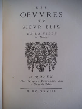les oeuvres d'ELIS DE LA VILLE DE FALAIZE . ELIS DE LA VILLE DE FALAIZE