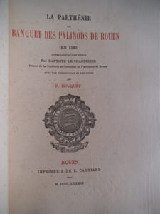 La Parthénie ou banquet des Palinods de Rouen en 1546  