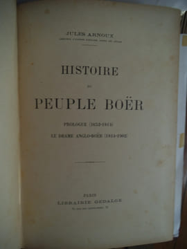 Histoire du Peuple BOËR . ARNOUX Jules