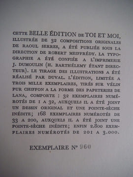 Toi et Moi . GERALDY Paul