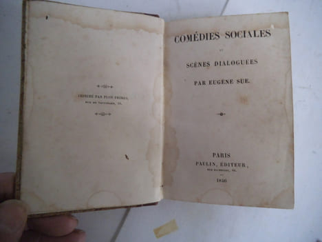 Comédies sociales et scènes dialoguées.. SUE Eugène