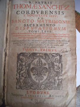 de sancto matrimonii sacramento disputationum. . SANCHEZ Thomas