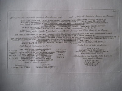 Alcune védute di Archi trionfali, Ed altri monumenti Inalzati DA ROMANI : Partie de Quali si Veggono in Roma, E partie per l’italia diseganti ed inscisi dal Cavalier Giovanni BATTISTA PIRANESE
