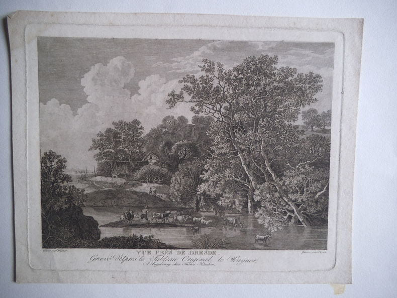 Vue pr&egrave;s de Dresde . DUPRE 