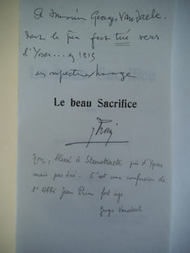Le beau sacrifice 1914. . L’HIVER Jean