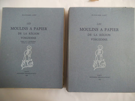 les moulins à papier de la région vosgienne.. JANOT Jean Marie