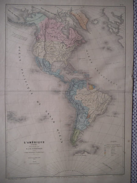  Carte de l’Am&eacute;rique actuelle . SCHNITZLER J.H 