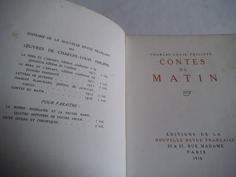 Contes du matin . PHILIPPE Charles Louis