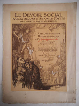 Le devoir social par la reconstitution des foyers détruits par la guerre.. FOUQUERAY Charles