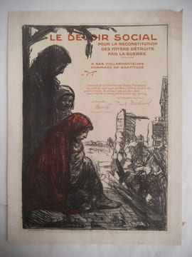 Le devoir social par la reconstitution des foyers détruits par la guerre. STEINLEN