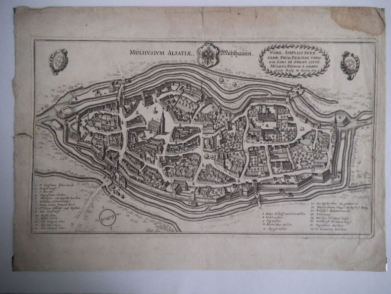  Plan de la ville de Mulhouse 
. MERIAN Matthäus 