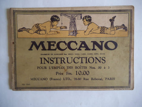 Meccano manuel d’instructions pour l’emploi des boîtes n°00 à 3 – Meccano manuel mécanismes standard.. Collectif