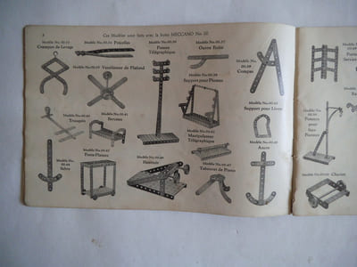 Meccano manuel d’instructions pour l’emploi des boîtes n°00 à 3 – Meccano manuel mécanismes standard.