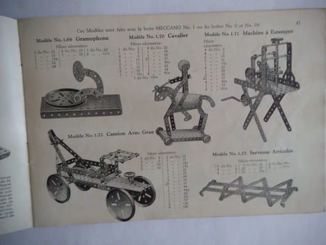 Meccano manuel d’instructions pour l’emploi des boîtes n°00 à 3 – Meccano manuel mécanismes standard.. Collectif