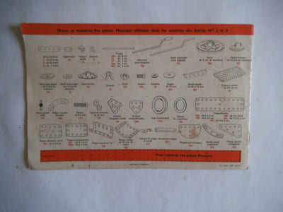 Meccano manuels d’instructions pour les boîtes 2 et 3 - pour les boîtes 4-5et 6.-Manuel d’instructions pour les boîtes 2 et 3