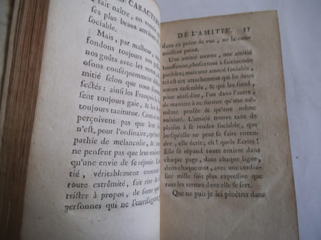 Les caractères de l’amitié.. CARACCIOLI Marquis