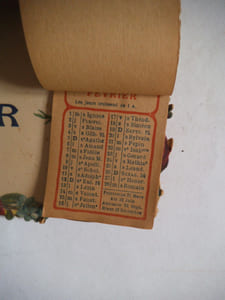 Calendrier-vide poche publicitaire