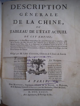 Description générale de la Chine. GROSIER abbé