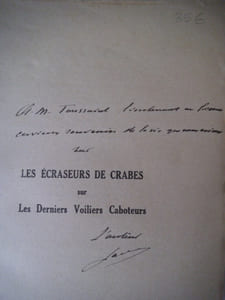 les écraseurs de crabes sur les derniers voiliers caboteurs.