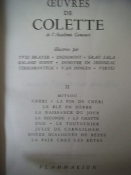 Œuvres . COLLETTE
