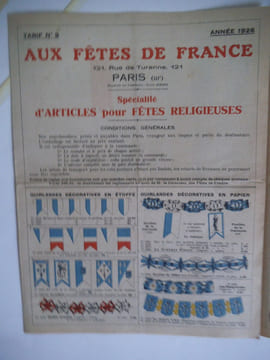 Aux fêtes de France Catalogue n°6 année 1923 . Collectif