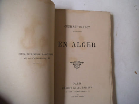 En Alger,. CUNISSET CARNOT
