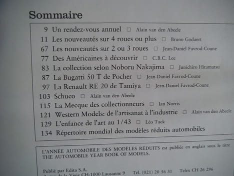 l’année automobile des modèles réduits 1-1982. . Collectif